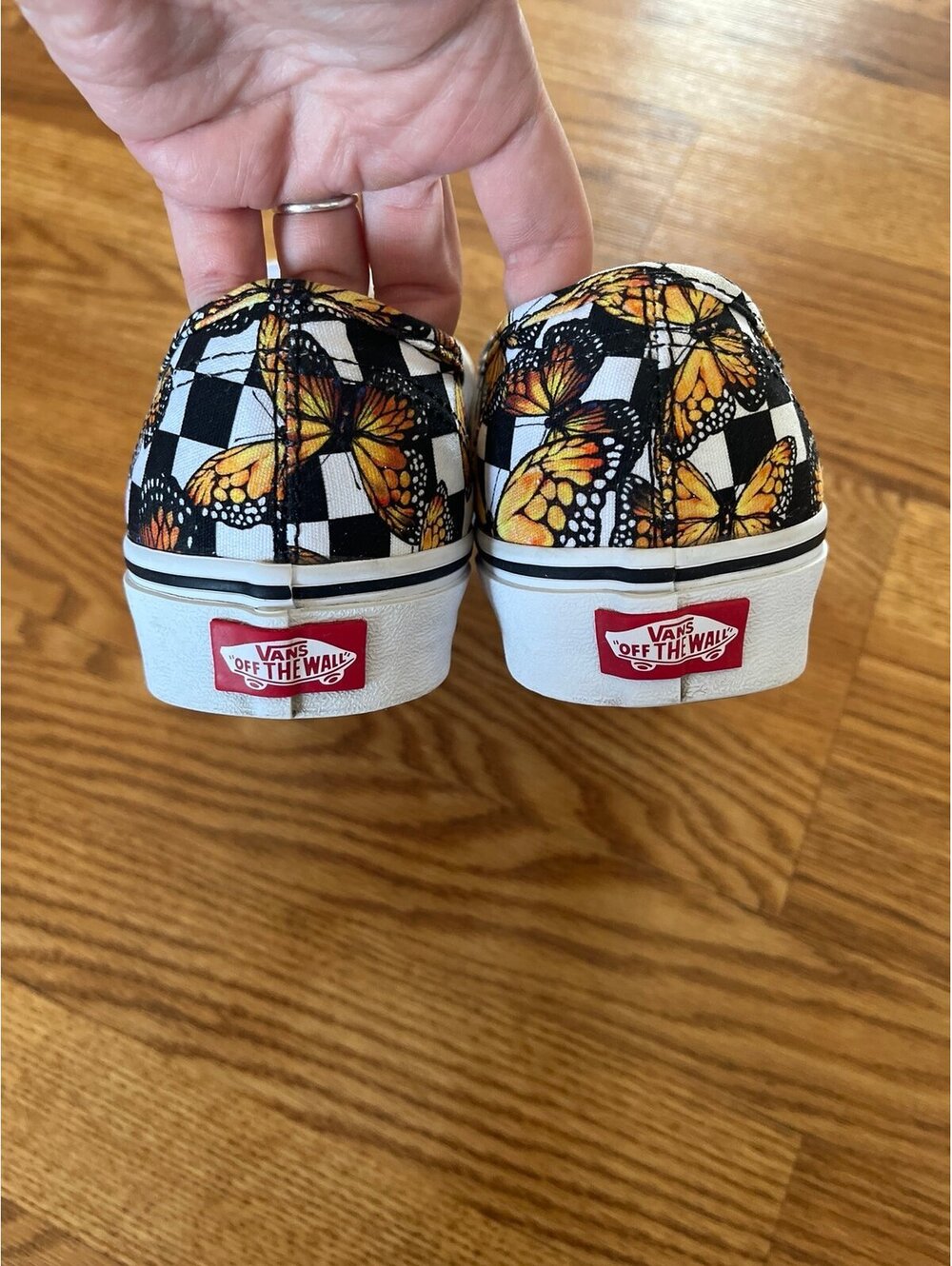 VANS checkerboard monarch butterfly shoes - Picture 3 of 6
